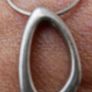 Vintage Sterling Silver 926 Triangle Pendant Necklace on Snake Chain 8,3g Image 2