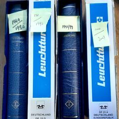Collection of 4 Leuchtturm Albums of Used German Stamps 1949/2007