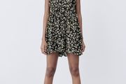 Zara metallic thread playsuit with pockets