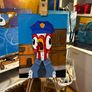 Police Chicken Original Acrylic Painting Image 2