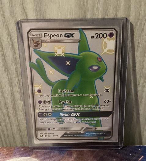 Shiny Espeon GX Hidden Fates SV60/SV94 Pokemon Card