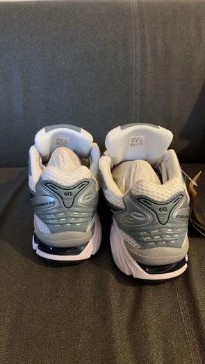 ASICS Grey White Silver Trainers Sneakers Size 42