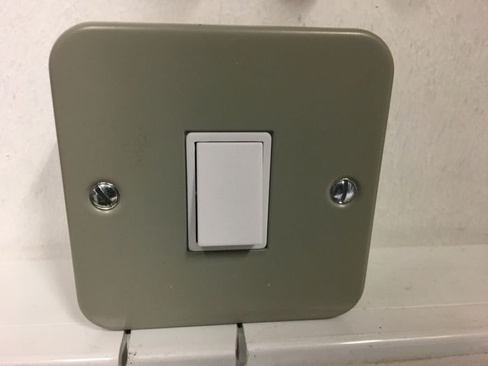 Surface Metal Clad Light Switch 1 gang