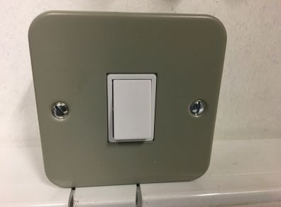 Surface Metal Clad Light Switch 1 gang