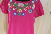 Pink embroidered BPC cotton top size UK16 EU44 Postage included