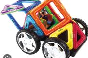 Magformers magnetic tiles toy car set