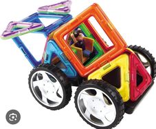 Magformers magnetic tiles toy car set