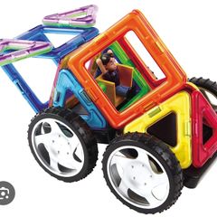 Magformers magnetic tiles toy car set
