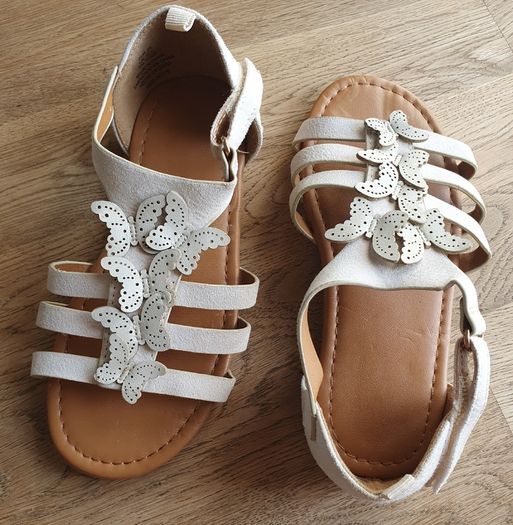New Beautiful H&M Suede & Leather Butterfly Sandals UK 10