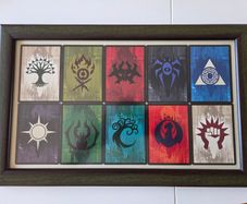 Framed MTG Ravnica Guild Symbols Set - Anti-Glare Glass