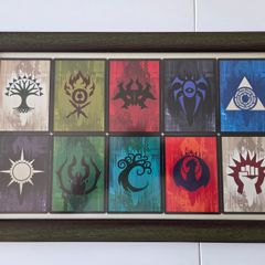 Framed MTG Ravnica Guild Symbols Set - Anti-Glare Glass