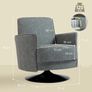 Upholstered Swivel Accent Chair Image 3