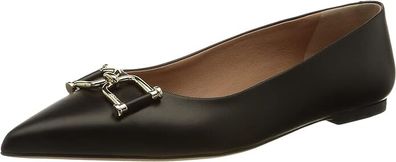 HUGO BOSS women's leather shoes Olivia Ballerina E-C,50470437, Black1, Black 36 EU, 3 UK