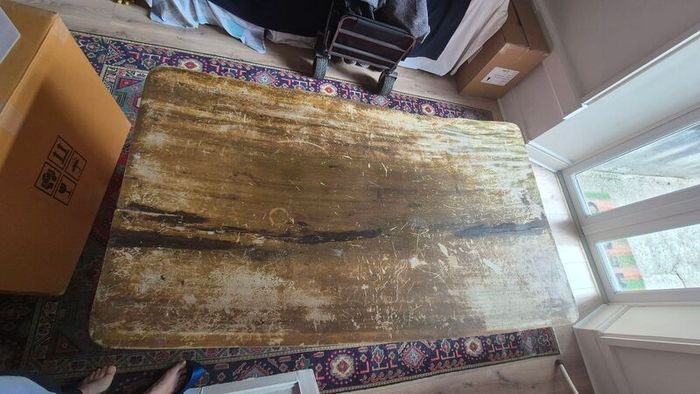 Solid wood dining table