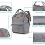 Travel Laptop Backpack, Wide Open Work Bag Lightweight Laptop Bag with USB Charging Port, Anti Theft Business Backpack, Water Resistant School Rucksack Gifts for Men Women (15.6inch Grey/Black) Image 8