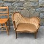 Victorian walnut Childs Conversation Sofa. Image 2