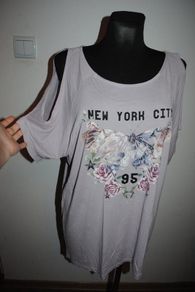 Atmosphere cold shoulders printed top size UK16 EU44 Postage included