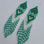 Turquoise Mermaid earrings, silver ear hook Image 2