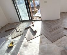 Brand new laminated herringbone flooring now available
