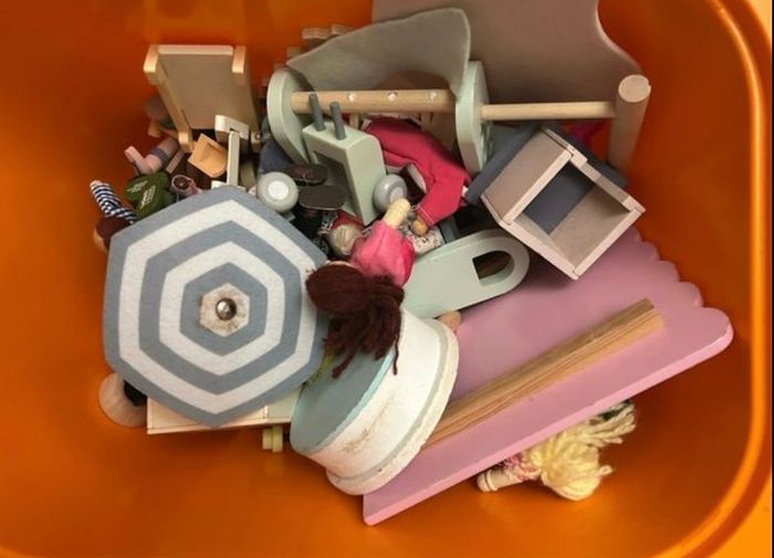 Wooden dolls house