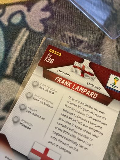 Frank Lampard 2014 World cup prizm card