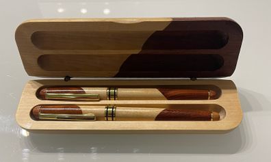 New: Wooden Pen Box & Pens Gift