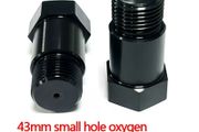Car Modification 43mm New O2 Oxygen Sensor adapter Black steel Angled Extension Connector M18x1.5 Adapter CEL Fix