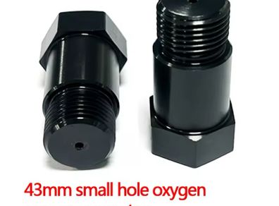 Car Modification 43mm New O2 Oxygen Sensor adapter Black steel Angled Extension Connector M18x1.5 Adapter CEL Fix