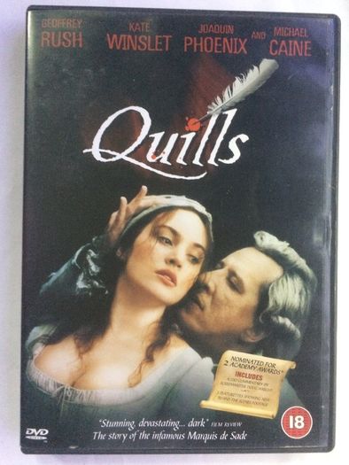 Quills [2000] Kate Winslet, Geogfrey Rush, Joaquin Pheonix & Michael Caine [Movie DVD]