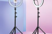 HD Ring Light With Long Tripod Stand &amp; Phone Holder for YouTube Video, Desktop Camera Led Ring Light for Streaming, Makeup, Selfie. with 2.1M Adjustable Tripod.