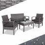 Garden Furniture Set for 4 People  Weatherproof Rattan Effect Image 6