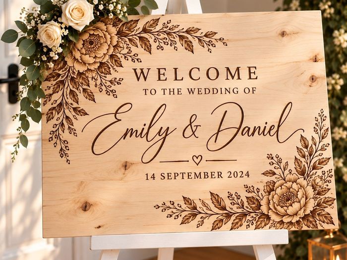 Personalised Wooden Wedding Signs