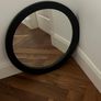 Large Round Black Wall Mirror (approx. 70 cm diameter) Image 2