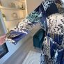 Ladies Navy multi coloured Shirt Dress from Pieces Image 7