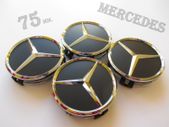 4x BLACK 75mm Mercedes Benz Alloy Wheel Center Caps cap Hub Cover E S C S CLK 75