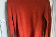 FARAH Lambswool jumper in orange color