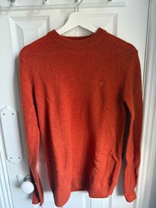 FARAH Lambswool jumper in orange color