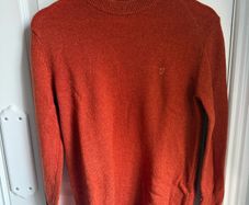 FARAH Lambswool jumper in orange color