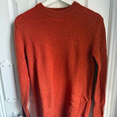FARAH Lambswool jumper in orange color