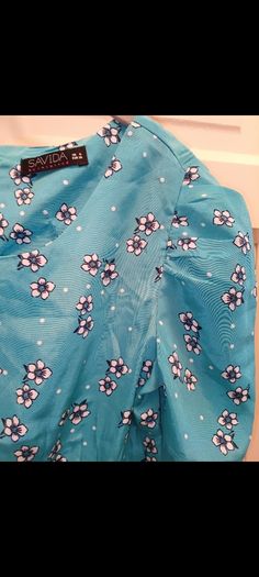 Savida blue floral top size 8