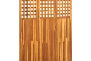 3-Panel Room Divider 121x2x170 cm Solid Acacia Wood