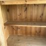 Waxed Pine Bookcase/Dresser, glass cabinet drinks, 2 drawer coffee table Image 2