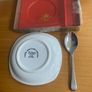 Vintage Royal Worcester Palissy dish with a spoon in original box Image 3