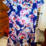 Fit and flare flowered navy dress 16 Image 2