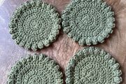 100% cotton crochet coasters
