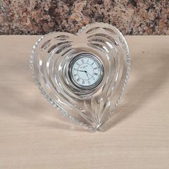 Waterford crystal Heart shaped desk table clock