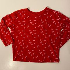 Dunnes - red long sleeve top - Age 3-4 years. .