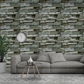 NEW SALE | Stone Brick Wallpaper Peel and Stick 3D Effect Blocks Vintage Brick Faux Textured Self-Adhesive Wallpaper Kitchen Cabinets Backsplash Fireplace Laundry Room Accent Wall Decor