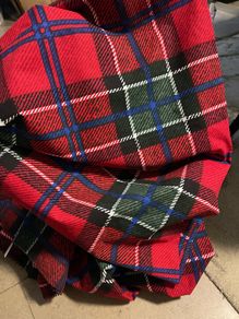 Cotton tartan material/fabric