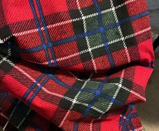 Cotton tartan material/fabric